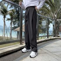 (VERA KANE) Korean ins casual straight wide legs high-end texture solid color trousers tradesmen