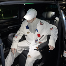 (VERA KANE) Korea ins casual multi-element embroidery print design loose long sleeve fashion shirt tide