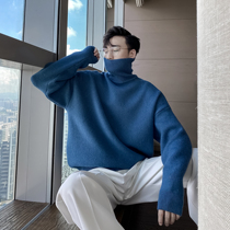(VERA men) Korea ins autumn and winter loose leisure turtleneck sweater tide lazy wind bottoming knitwear men