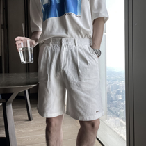 (VERA KANE) Korean ins summer loose casual retro double pleated tooling Joker five-point shorts trickoman