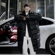 (VERA MENS) South Korea loose knee thick long handsome pu down bread cotton jacket coat tide man