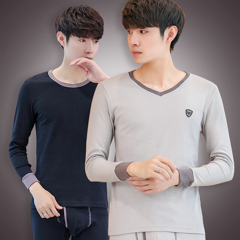 Men's autumn clothes sanitary pants suit cotton thin underwear youth spring and autumn regular cotton velvet clothes velvet pants