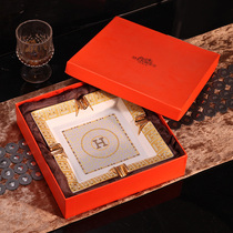 Ceramic Ashtrays Home Living Room High Level Sensuo Style Cigar Light Lavish Mesh Red Smoke Cylinder Special Gift Box Pendulum