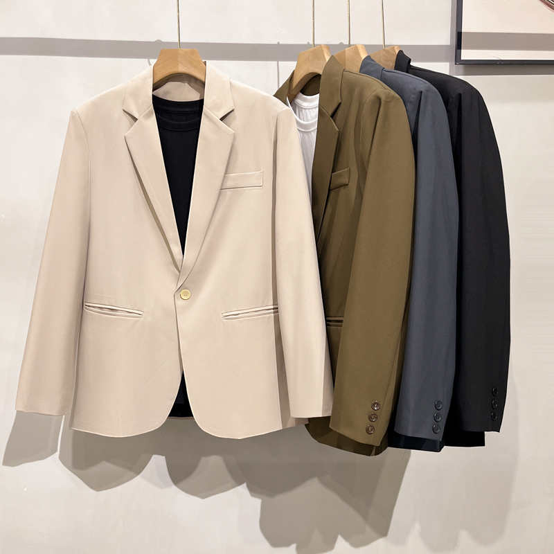 Autumn and Winter Light Mature Style No-Iron Blazer Men's Jacket Business Casual High-End Blazer Top ins Trendy Autumn and Winter Light Mature Style No-Iron Blazer Men's Jacket Business Casual High-End Blazer Top ins Trendy