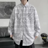 Демисезонный брендовый лонгслив, куртка, рубашка, изысканный стиль