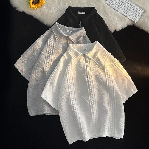 Футболка polo, шелковый комплект, летняя спортивная футболка с коротким рукавом