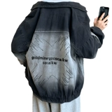 Брендовая джинсовая трендовая куртка, в американском стиле, градиент, в корейском стиле