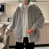 Демисезонный комплект, кардиган, толстовка с капюшоном, трендовая куртка, оверсайз, свободный крой