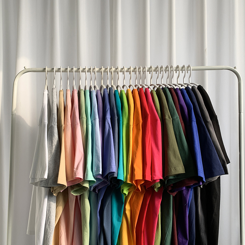 Solid Color Short-Sleeved T-Shirt for Men 2026 Summer Hong Kong Style Loose Half-Sleeve Top ins Trendy Casual Pure Cotton T-Shirt