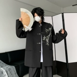 Куртка, наплечники, осенний самолет, с вышивкой, китайский стиль, изысканный стиль