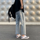 Летние прямые свободные джинсы, дизайнерские штаны, свободный прямой крой, тренд сезона