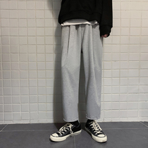 Spring and autumn new ulzzang Korean version of mens trend pants loose student leisure Joker straight sports pants