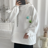 Демисезонная трендовая утепленная толстовка, удерживающий тепло лонгслив в стиле хип-хоп, свободный крой