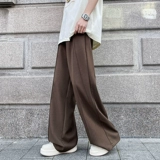 Маленькие мужские костюмные брюки в японском стиле с драпировкой и без глажки, легкие и изысканные, широкие брюки с трехмерным кроем и широкими штанинами до пола.