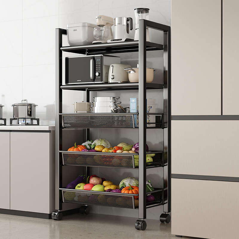 German Selected Kitchen Basket Storage Rack, Floor-Standing Multi-Layer Household Fruit and Vegetable Microwave Storage Rack, Miscellaneous Storage Rack German Selected Kitchen Basket Storage Rack, Floor-Standing Multi-Layer Household Fruit and Vegetable Microwave Storage Rack, Miscellaneous Storage Rack