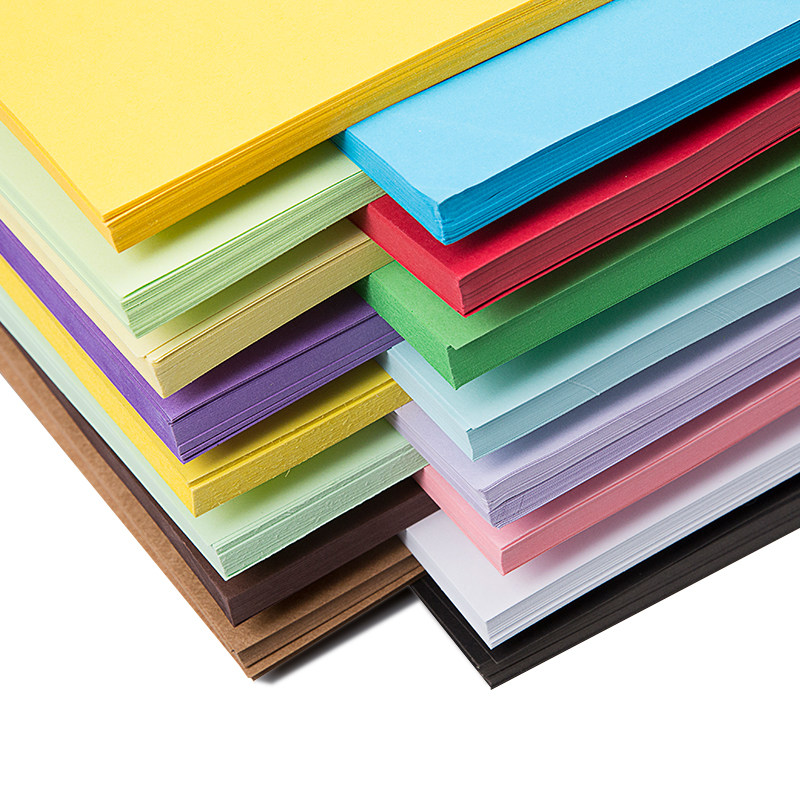 A4 Colour paper jam 230 gr thick black and white cow leather cardboard handmade DIY greeting card cover drawing cardboard 50 sheets