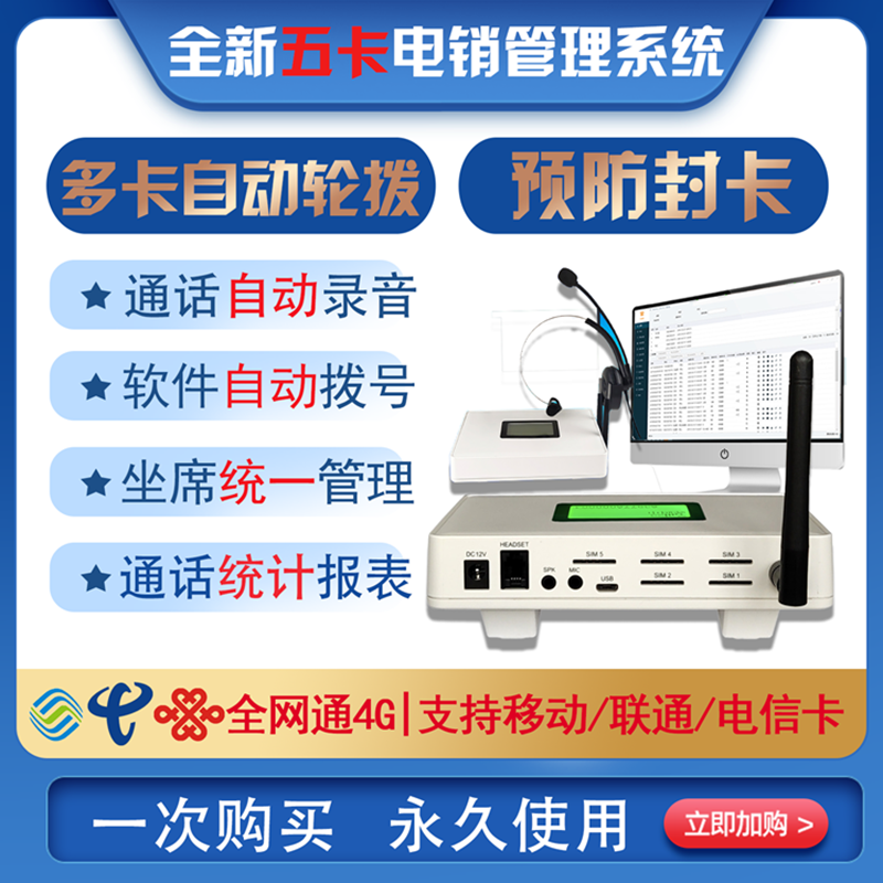 Call center Automatic dialing Anti-sealing card Intelligent voice telephone Sales marketing management system External call system