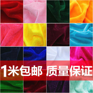 Golden velvet fabric flannel thickened red black wedding