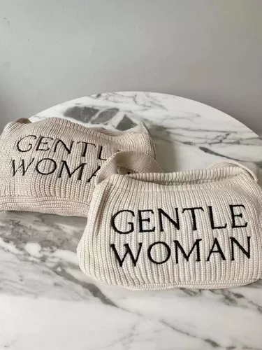 Высококачественная трендовая трикотажная демисезонная сумка подмышку, Таиланд, в корейском стиле, с вышивкой