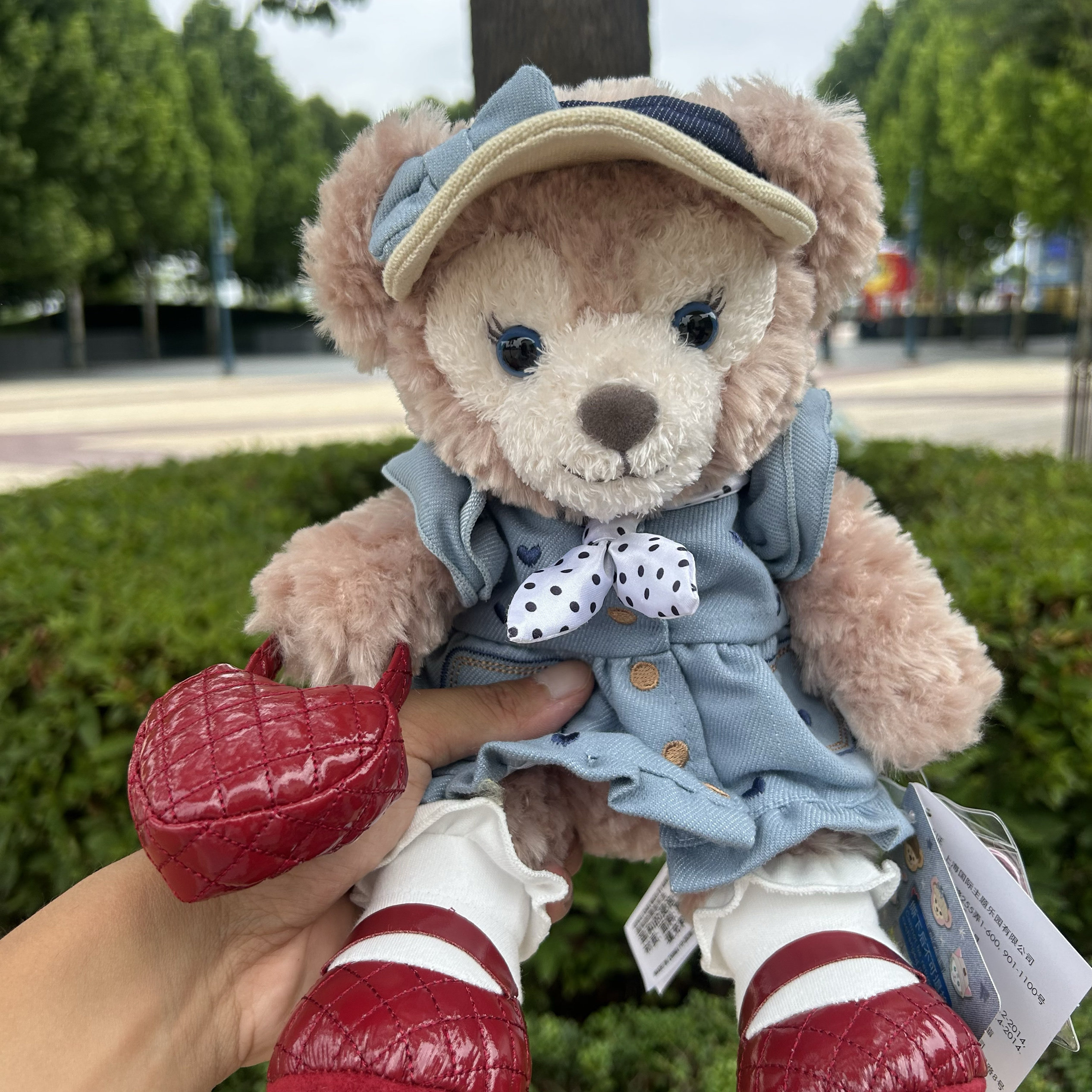 Брелок 上海迪士尼牛仔风玲娜贝儿毛绒玩具可琦安牛仔书包挂件达菲钥匙扣 Disney