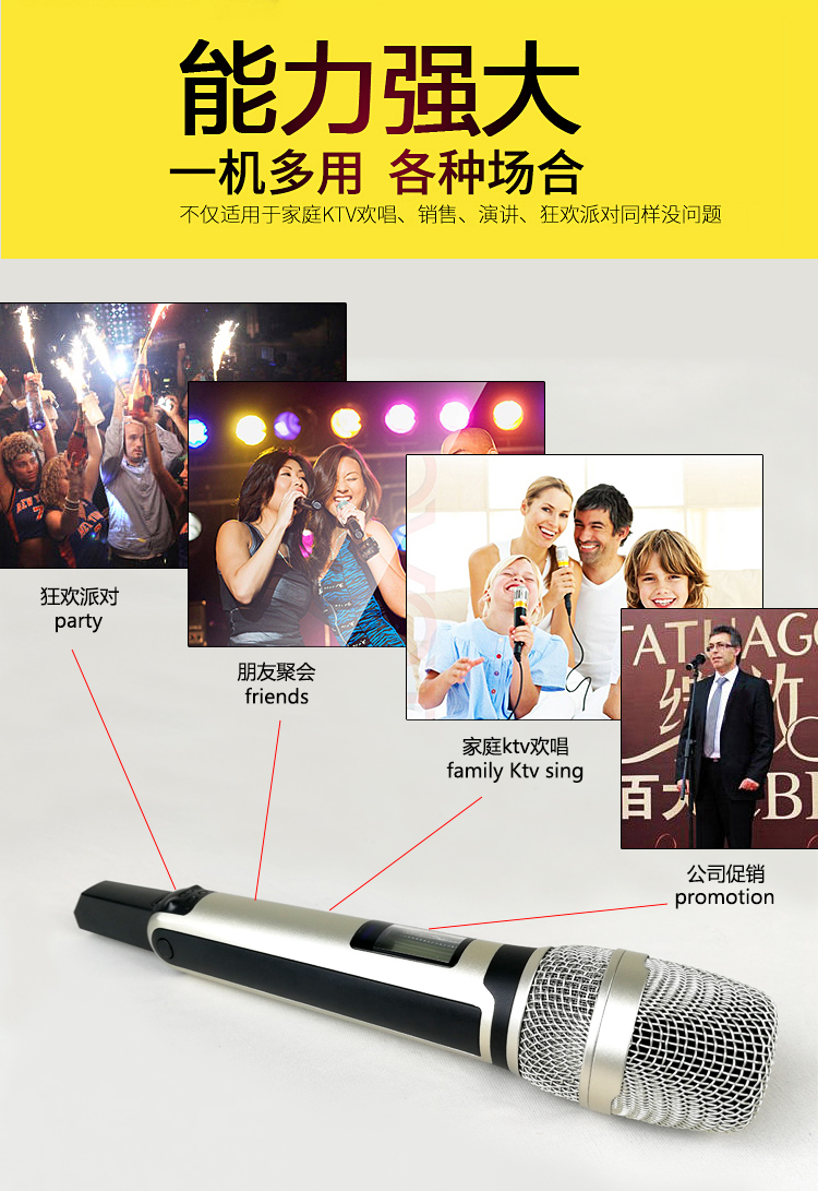 micro thu âm cài áo Micro không dây một cho hai micro hát tại nhà KTV karaoke đặc biệt chuyên nghiệp biểu diễn ngoài trời phân khúc U micro loa kéo