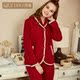 Đồ ngủ nhung san hô phụ nữ cộng với nhung flannel mùa đông kích thước lớn dày cưới đỏ mô hình mùa đông ấm áp có thể mặc bên ngoài phù hợp quần áo ngủ nữ Bên ngoài ăn mặc