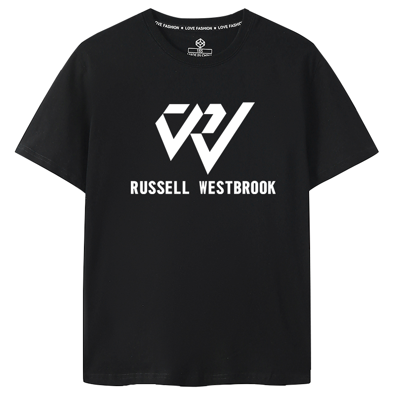 Westbrook T-Shirt Why Not Short-Sleeved Westbrook Same Style Clothing Kings Basketball Men's Crew Neck Pure Cotton
