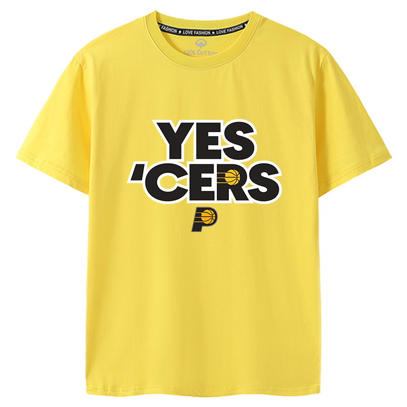 2025 New Model Pacers Playoff Edition Pure Cotton T-Shirt No. 0 Harry Burden Basketball Sports Short-Sleeve Large Size