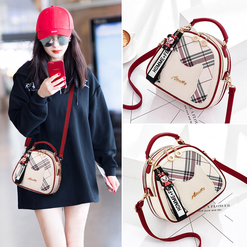 Hong Kong Tide Card 2021 New Bag Brief Brief Pop Hand Single Shoulder Bag Large Capacity Genuine Leather Inclined Satchel Bag