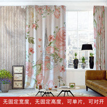  Custom American hand-painted ins European-style flowers flowers warm and romantic living room bedroom blackout curtains theme room