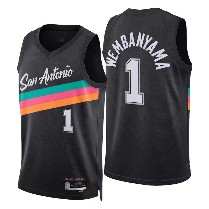 25-26 Spurs Basketball No. 1 Wenban Yama 4 Fox 3 Kelden Vassell Uniform Fan Edition Pants