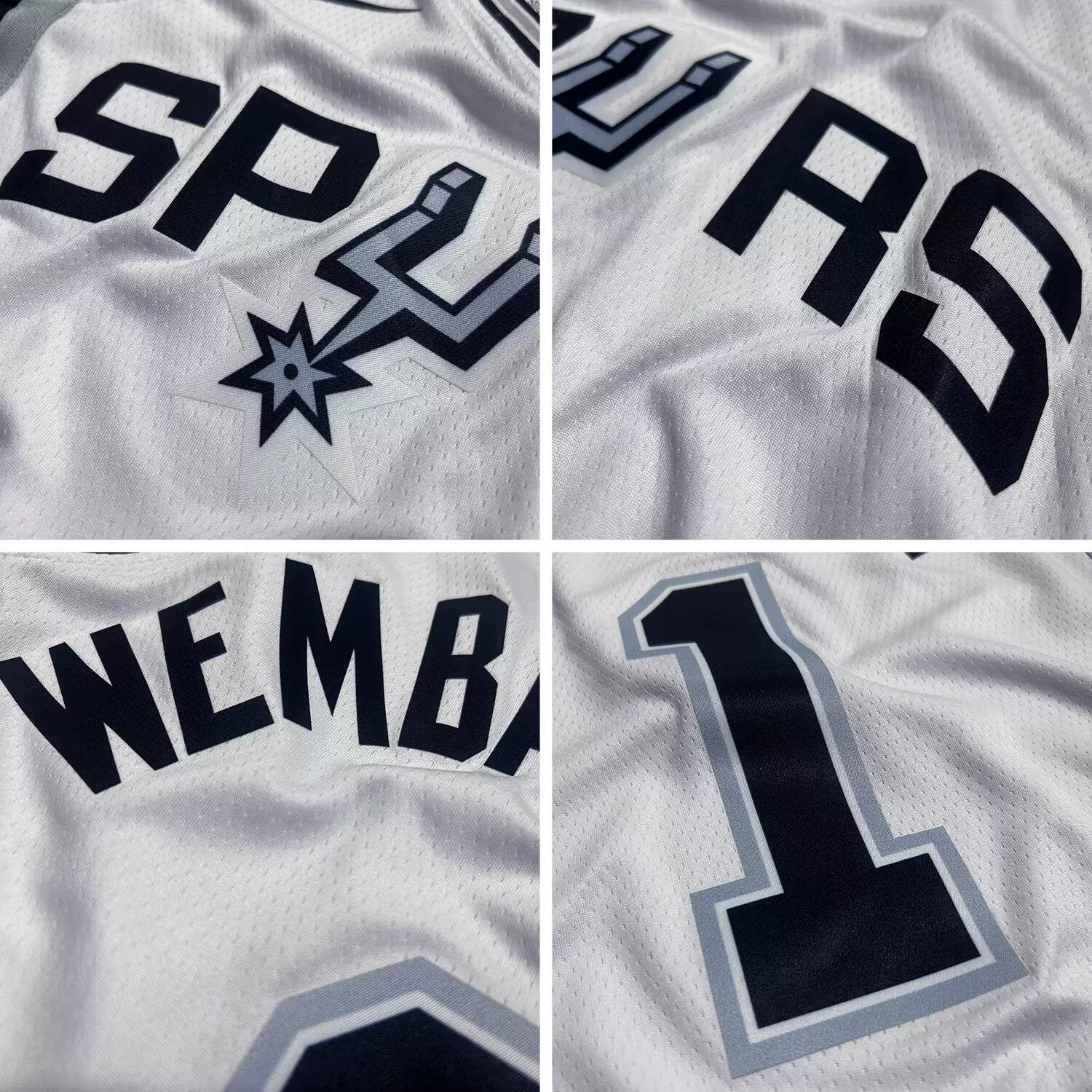 25-26 Spurs Basketball No. 1 Wenban Yama 4 Fox 3 Kelden Vassell Uniform Fan Edition Pants
