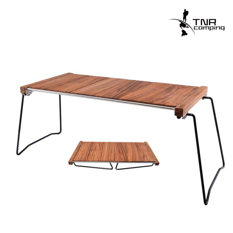 New TTNR Outdoor Camping Fold Wood Table Light Weight Frame Table Plate Combination Multifunction Barbecue Table oguinwood