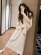 Beautiful early summer suit 2026 new loose and lazy style bat-sleeved top high-waisted drape skirt two-piece set