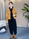 2026 new spring clothing with a complete set of fashionable and high-end denim jacket and casual pants two-piece suit