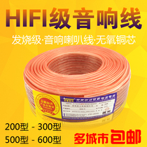 Pure copper oxygen-free copper transparent audio cable HIFI level 200 300 500 type computer speaker speaker cable
