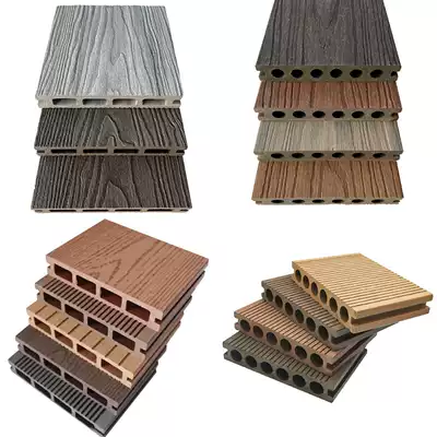 Outdoor high-end plastic wood long strip floor garden school engineering Villa courtyard waterproof anti-corrosion environmental protection material