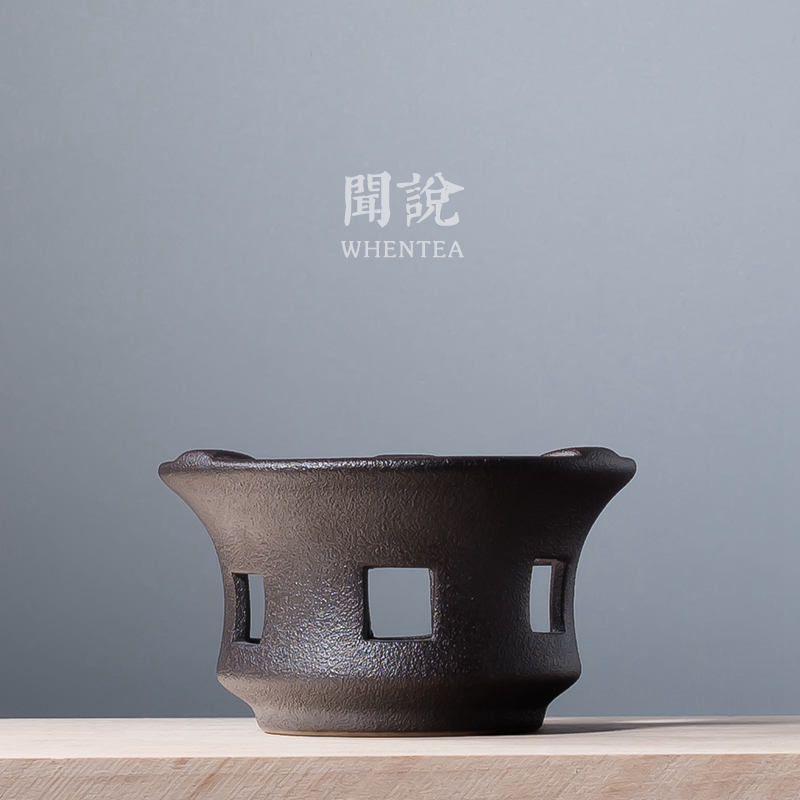 Heard Saying) Day Style Iron Rust Glazed Teapot Teapot Coarse Pottery Candle Wine Fine Lamp Cooking Tea Stove Small Warm Tea Ware