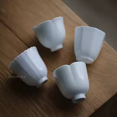 Wen said) white porcelain cup Japanese handmade ceramic tea cup Zen kung fu tea ceremony Master Cup