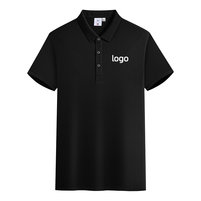 High-grade pure cotton polo shirt custom T-shirt class suit cultural shirt Short-sleeved embroidery printed logo work clothes lapel