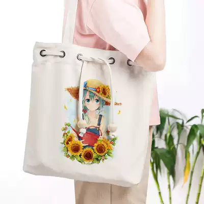 Canvas bag custom printed logo bag female hand-painted shopping gift canvas bag to map custom diy printed word B