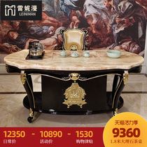 European tea table and chair combination Kung Fu marble tea table Tea set table One American coffee table Luxury Jane European