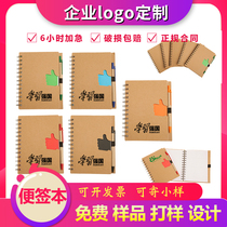 Notepad Notepad with pen environmental protection coil customized printing logo word QR code printing exhibition advertising gifts