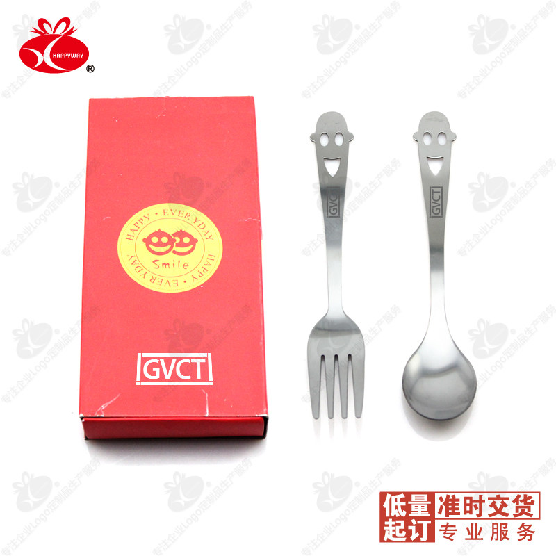 Gift box set fork spoon chopsticks custom logo printable tableware custom home advertising campaign promotional gifts
