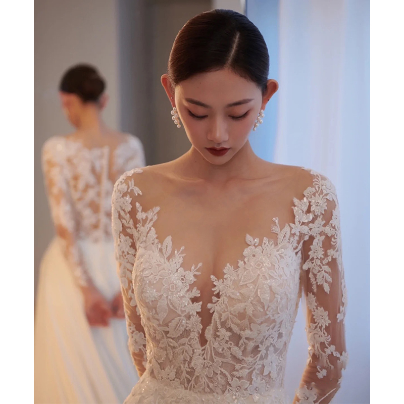 Lace summer wedding dress, long sleeve Lace summer wedding dress, long sleeve