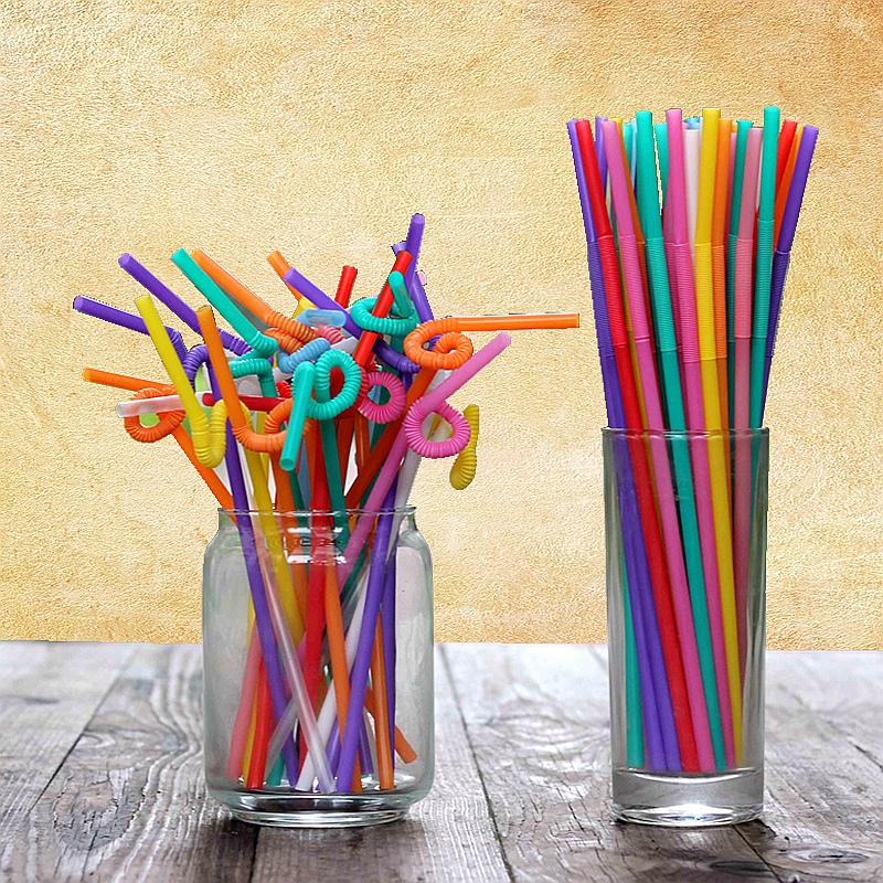Straw disposable color-made art juice drink food grade plastic lengthened pregnant woman child special price