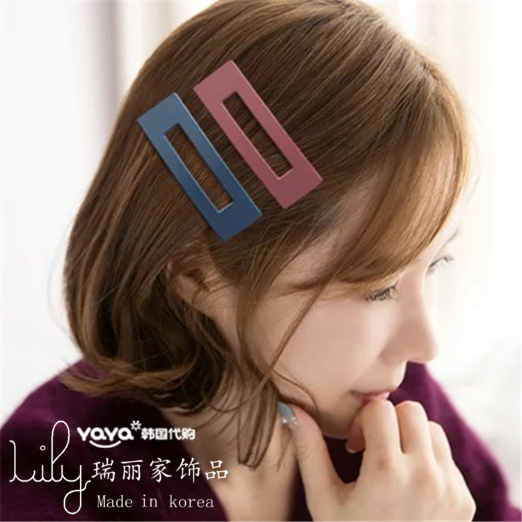 Hàn Quốc phụ kiện tóc ins net red macarons mờ mờ hình chữ nhật BB clip đầu clip bangs tóc clip bên clip - Phụ kiện tóc kẹp tóc nơ