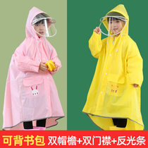 Childrens raincoat cute boys girls primary school childrens kindergarten baby rain cape with full body anti-rainstorm with satchel back