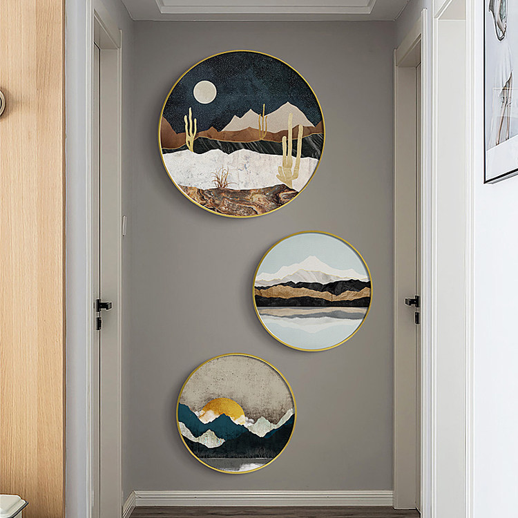 5d diamond painting full diamond embroidered scenery 2019 new living room round wire embroidered cross stitch yourself embroidered Nordic Xuanguan