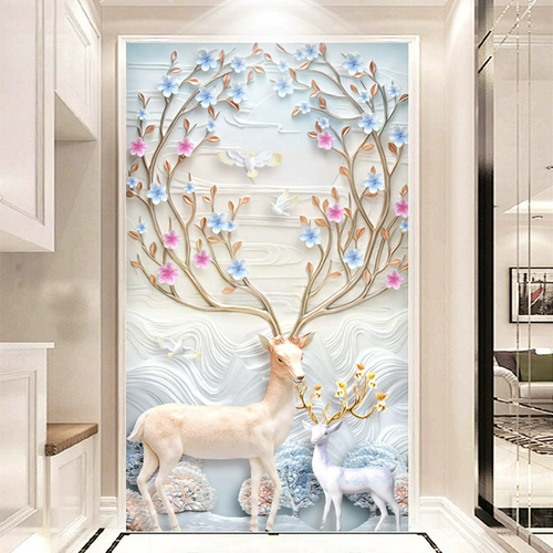 Алмазное алмазное лосей спальня наклейка с бриллиантовой стежкой вертикальная версия полная бриллиантовая вышивка 2017 Новая гостиная простая и современная